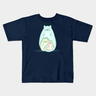 Triple fat cats Kids T-Shirt